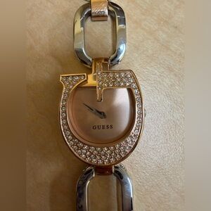 Guess Women's Rose Gold and Silver Tone Watch